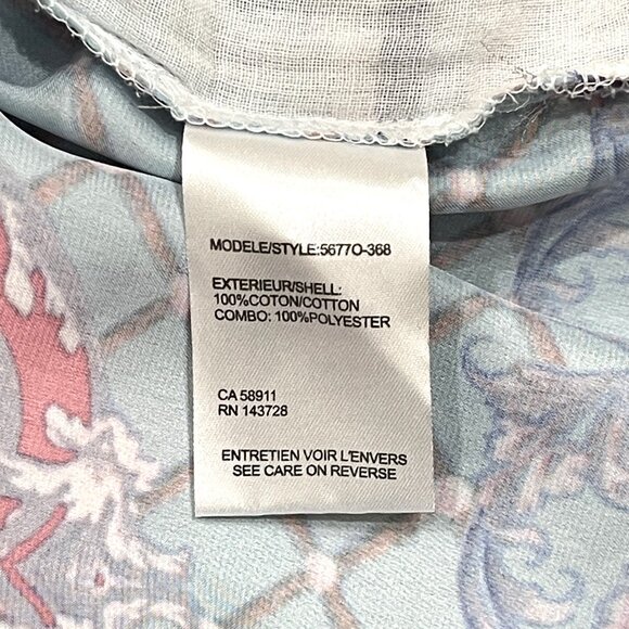 Tribal Jeans Button Blouse Top Small Plaid Front Floral Back - Picture 5 of 6